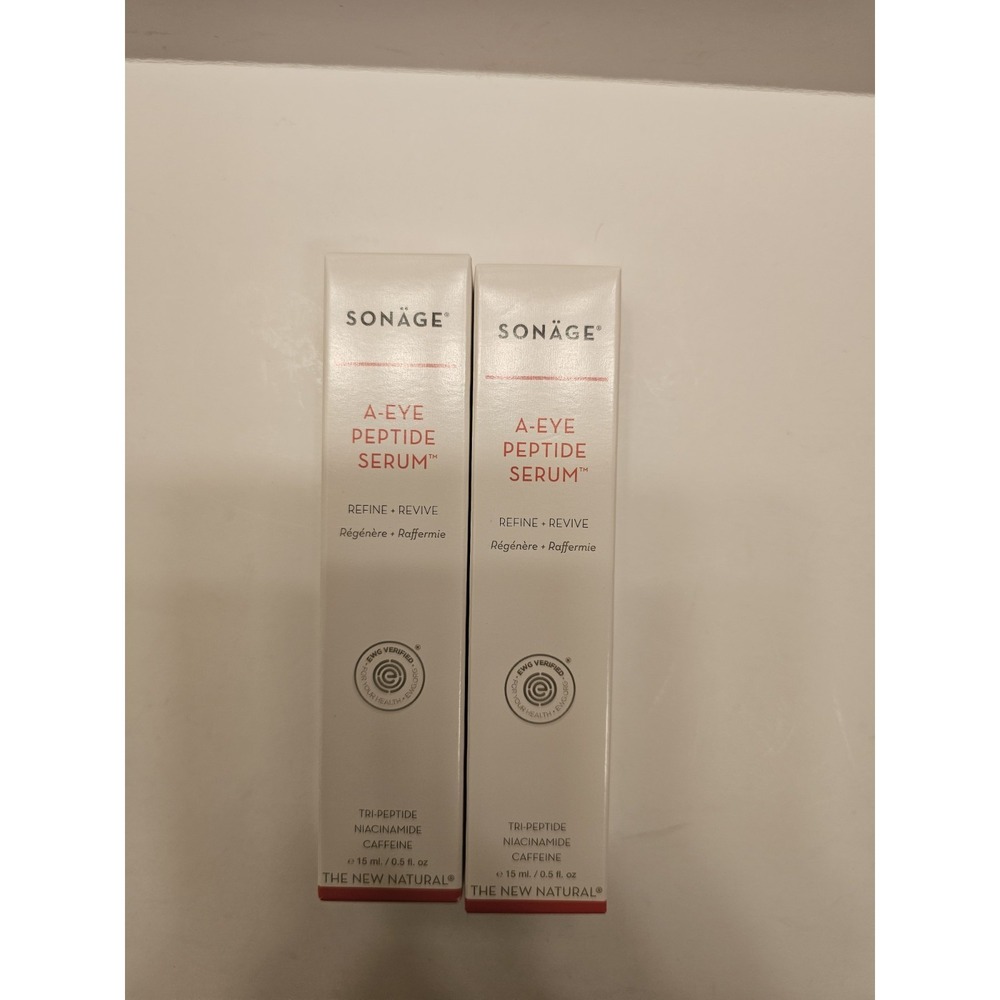Sonage‎ A-Eye Peptide Eye Serum Full Size 0.5 oz NIB Lot Of 2